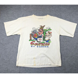 Vintage Shirt Mens XXL Southern By Choice Novelty USA Graphic Art 90s Wild Share